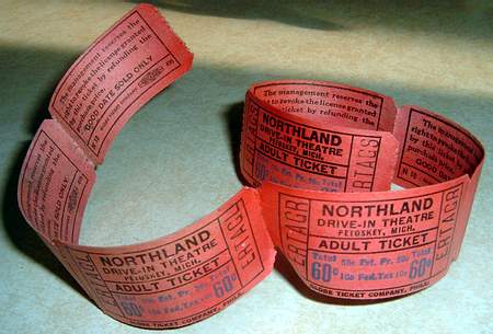 Northland Drive-In Theatre - Northland Tickets Courtesy Phil Whittaker